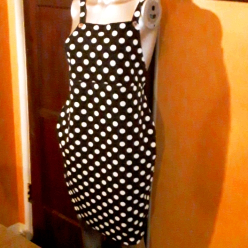Boohoo polka dot jumper dress